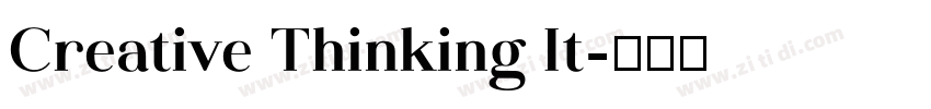 Creative Thinking It字体转换